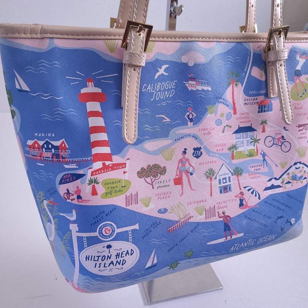 Spartina 449 Greetings From South Carolina Tote Bag & Wallet Set - Picture 3 of 14